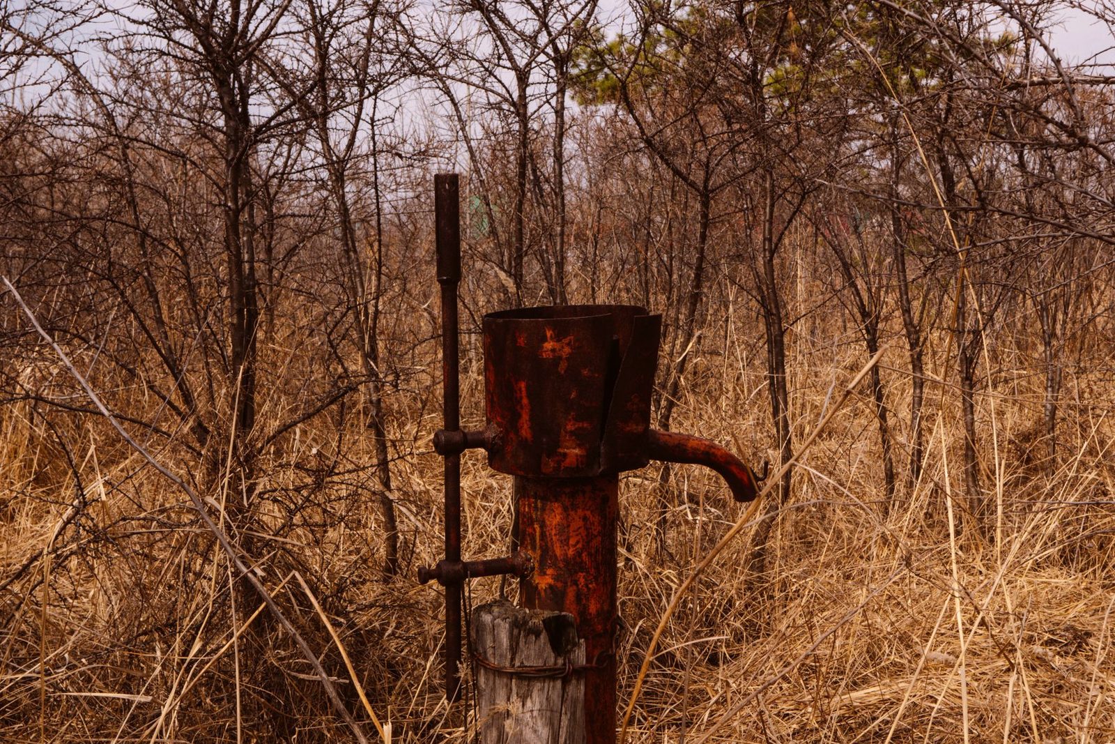 Iron at work above a mineral estate