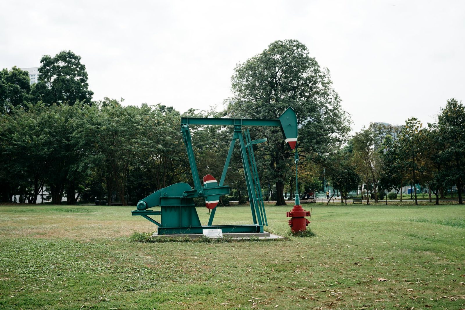 A pumping unit on a producing lease