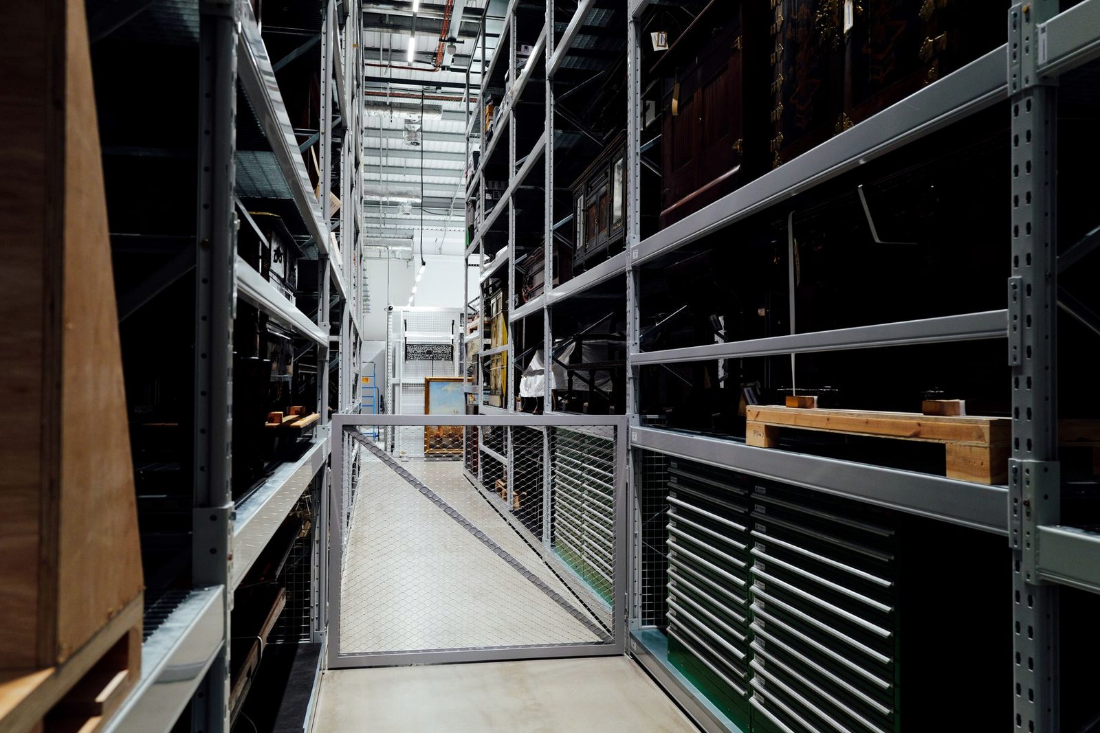 Racked stock inside a distribution centre