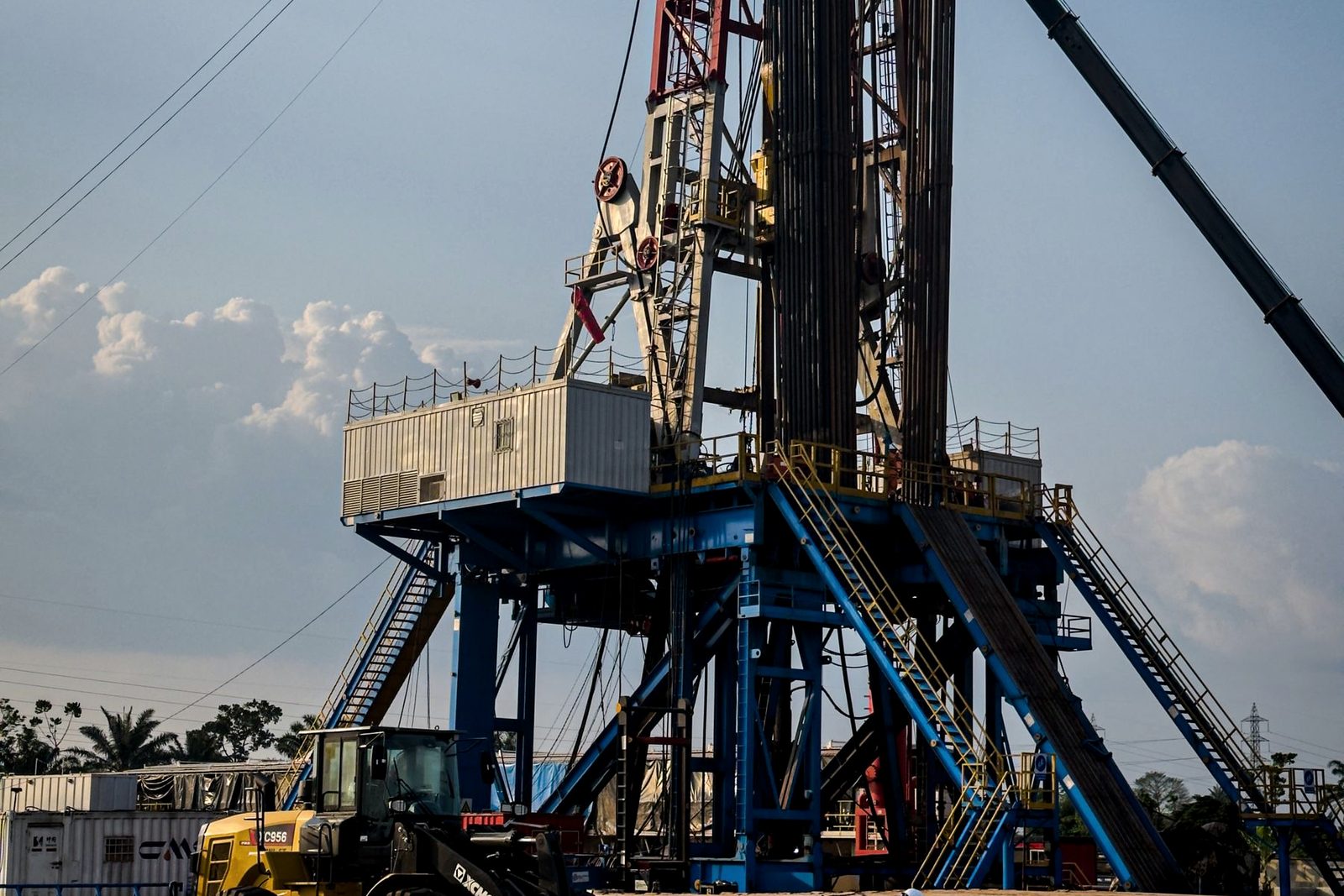 A pumping unit on a producing lease