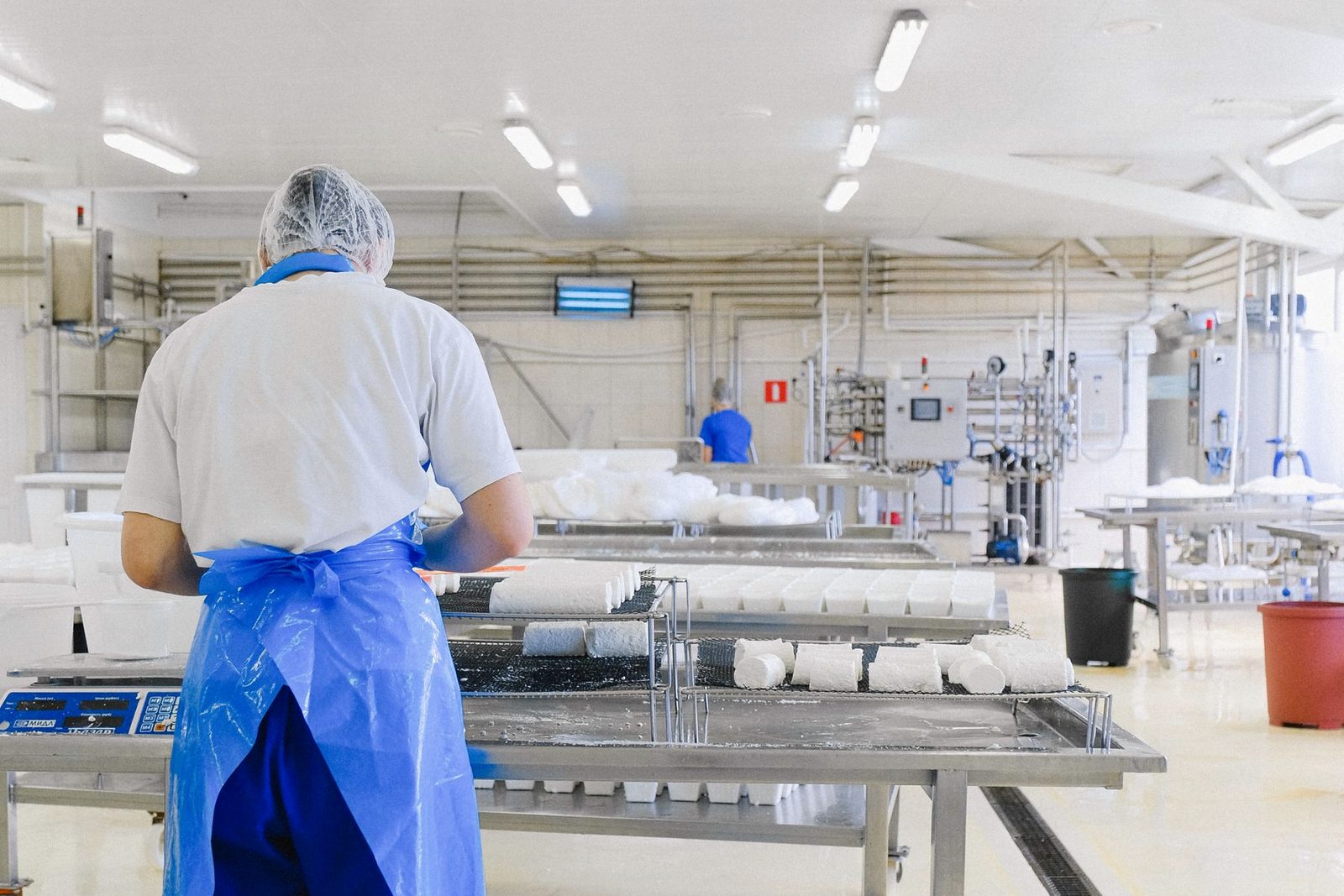 Product moving through the plant