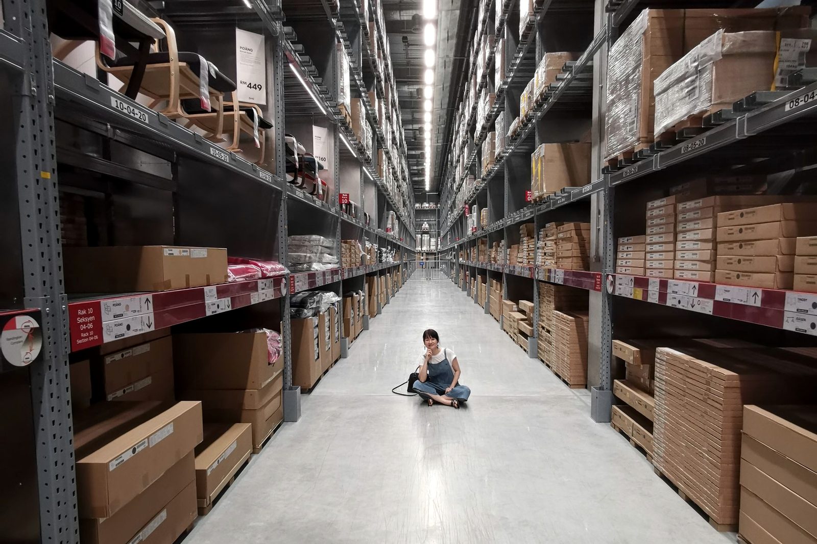 Racked stock inside a distribution centre